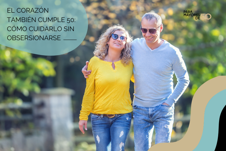 pareja madura caminando al aire libre salud cardiovascular para mayores de 50